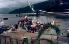 Inicio de la procesión de San Pedro en el muelle de pescadores Inicio de la procesión de San Pedro en el muelle de pescadores
