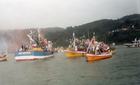 Navegando en procesión por la Bahía Navegando en procesión por la Bahía