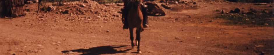 Huaso cabalgando en Cerrillos