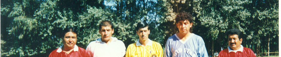 Terna referil y capitanes de ambos equipos
