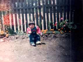Mi ahijada en su ranchita