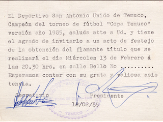 Invitación copa Temuco Invitación copa Temuco