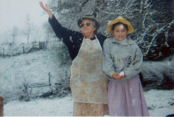 Recibiendo la nieve Recibiendo la nieve
