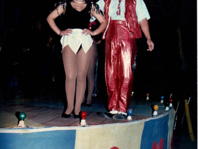 Payaso Cachureo junto a Carlita