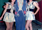 Payaso Cachureo con integrantes del ballet Payaso Cachureo con integrantes del ballet