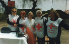 Actividad de celebración con adultos mayores