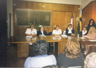 Firma de entrega de subvención de la municipalidad