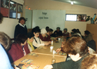 Once y juego de lota con club de adulto mayor