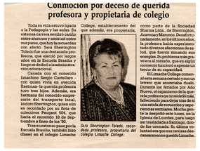 Destacada Docente Limachina Destacada Docente Limachina