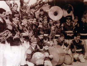 Histórica fotografía de la banda Esmeralda Histórica fotografía de la banda Esmeralda