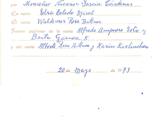 Partida de matrimonio Rosa Toledo