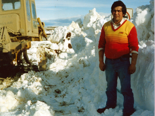 Despeje de nieve en la ruta Cordon Bombalo