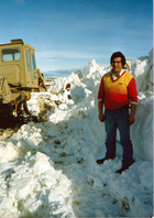 Despeje de nieve en la ruta Cordon Bombalo