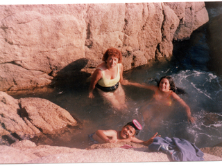 Bañándose en la posa