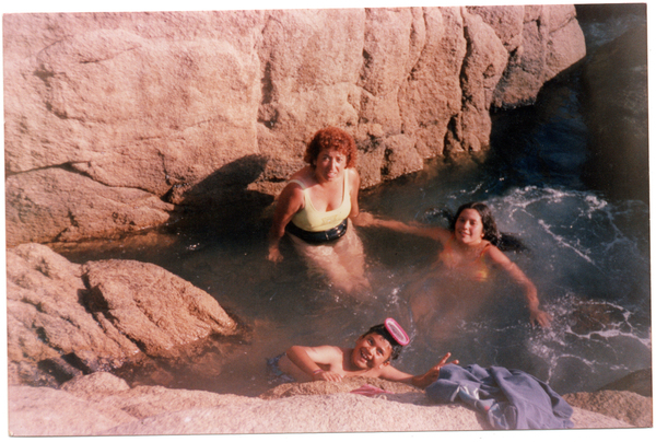 Bañándose en la posa