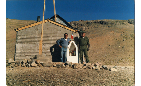 Arriero junto a carabinero