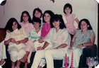 Lida García Quintana con sus sobrinas