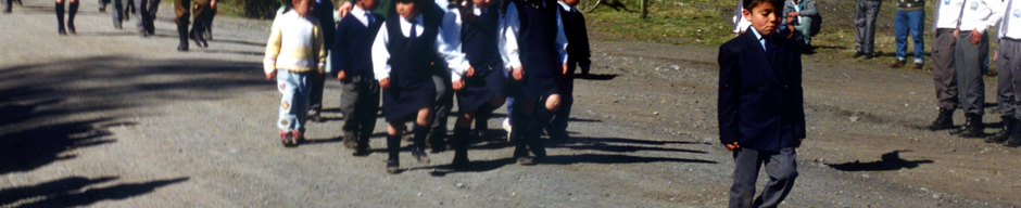 Desfile escolar en Riñinahue