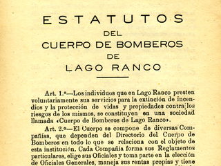 Estatutos del Cuerpo de Bomberos
