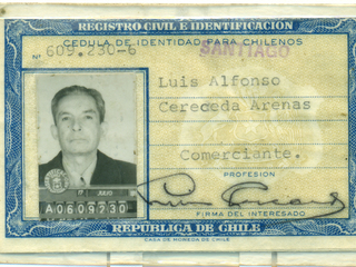 Cédula de Identidad de Luis Cereceda