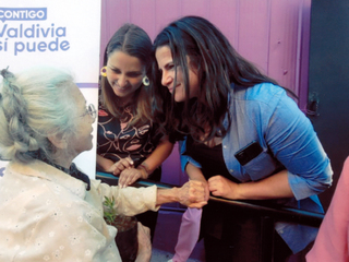 Con la ministra de la mujer y la alcaldesa