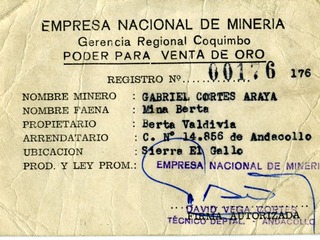 Poder para venta de oro Poder para venta de oro