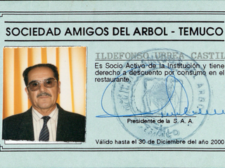 Carnet de socio Idelfonso Urrea