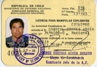 Licencia para manipular explosivos