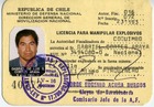 Licencia para manipular explosivos Licencia para manipular explosivos