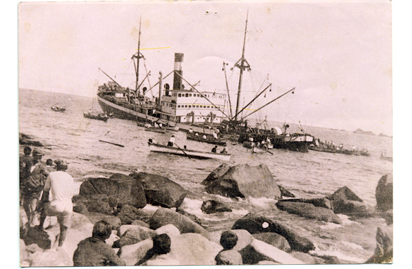 Naufragio del barco El Canelo