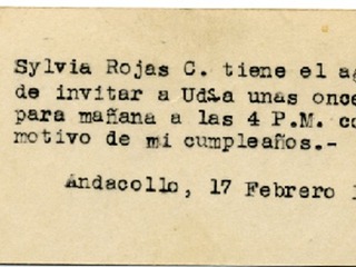 Invitación a cumpleaños Invitación a cumpleaños