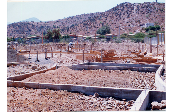 Cimientos del colegio La Villa