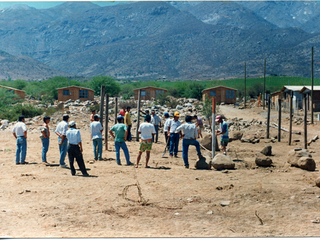 Construcción de la primera sede social Construcción de la primera sede social