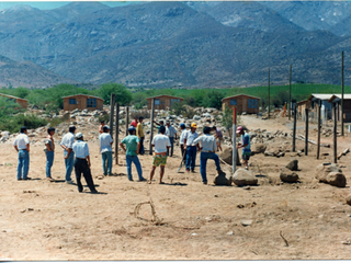 Construcción de la primera sede social Construcción de la primera sede social