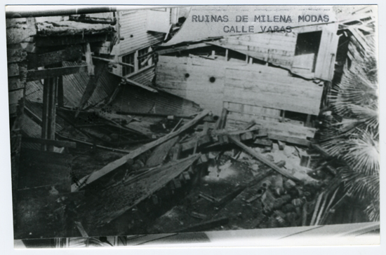 Ruinas de la tienda Milena Modas