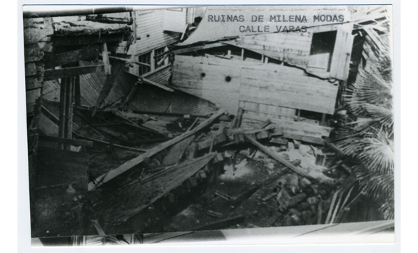 Ruinas de la tienda Milena Modas