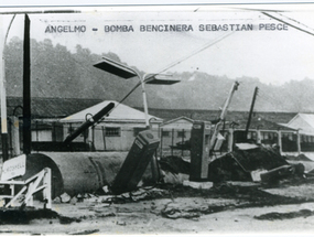 Ruinas de bomba bencinera