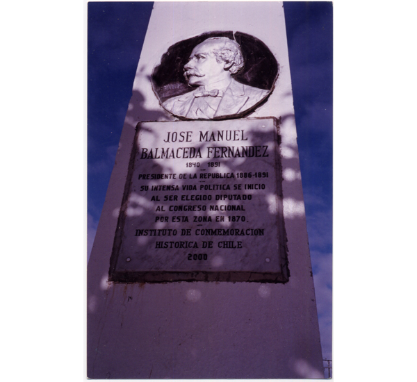 Placa recordatoria de José Manuel Balmaceda