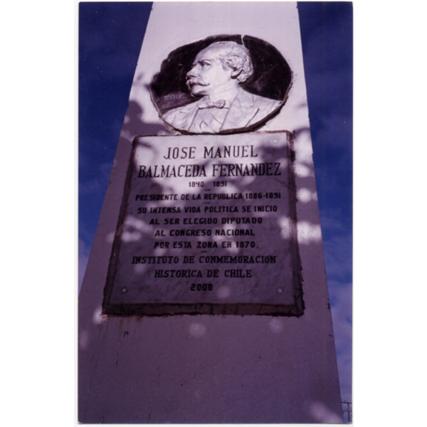 Placa recordatoria de José Manuel Balmaceda