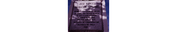 Placa recordatoria de José Manuel Balmaceda