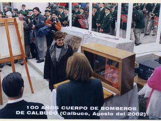 Homenaje a bombero mártir