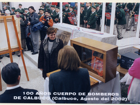 Homenaje a bombero mártir