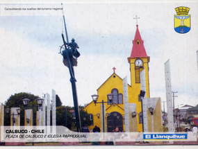 Plaza de armas e iglesia parroquial de Calbuco