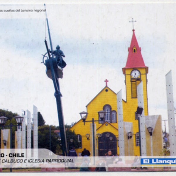 Plaza de armas e iglesia parroquial de Calbuco