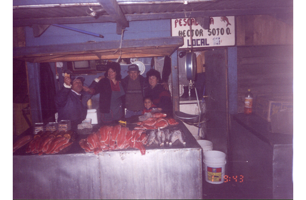 Pescadería de la feria Presidente Ibáñez