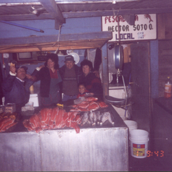 Pescadería de la feria Presidente Ibáñez