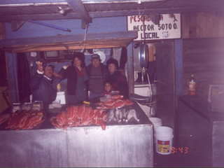 Pescadería de la feria Presidente Ibáñez