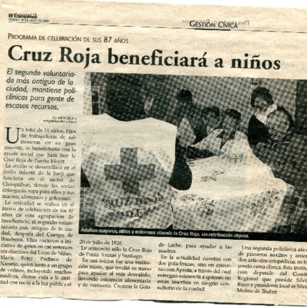 Cruz Roja beneficia a niños