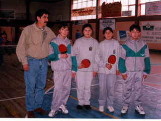 Equipo de tenis de mesa de la Escuela El Sembrador