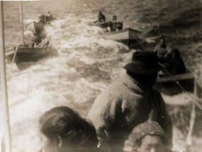 Bote de pescadores de sierra